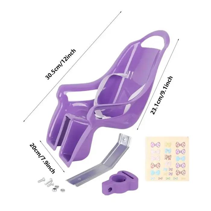 Siège de vélo pour poupée, porte-poupée pour vélo de fille avec autocollants DIY, décoration de vélo