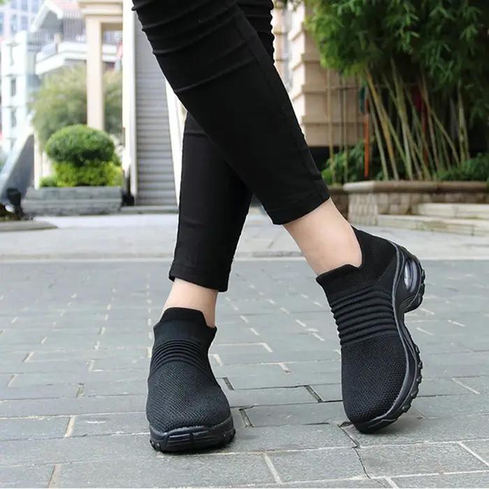 Femmes baskets mode respirant marche maille plate-forme chaussures baskets pour femmes salle de spor