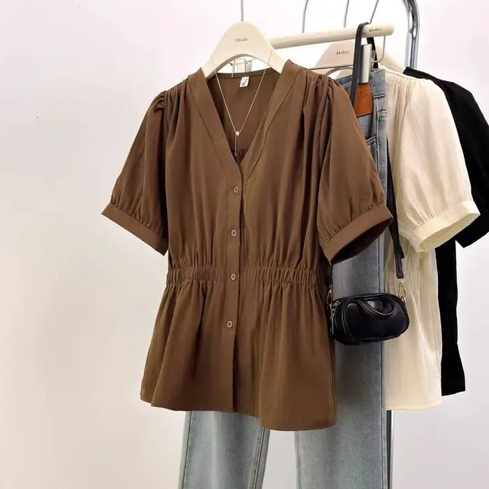 Chemise et chemisier d'été à taille élastique
