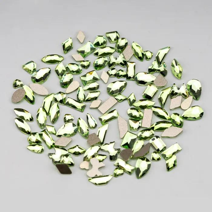 VDD 100/500 pièces nouvelle couleur forme mixte verre cristal Strass Flatback Strass paillettes bril