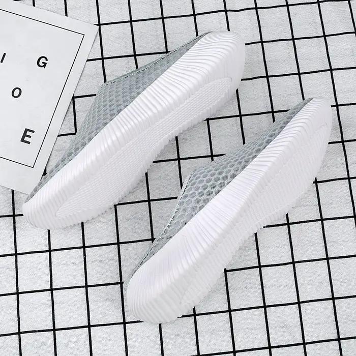 Chaussures d'été pour femmes, demi-pantoufles, chaussures en maille unisexes pour femmes, mode intér