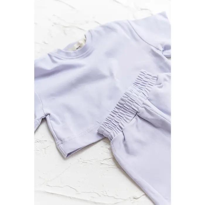 Ensemble de vêtements d'été pour bébés garçons, tenue à manches courtes, couleur unie, 2 pièces