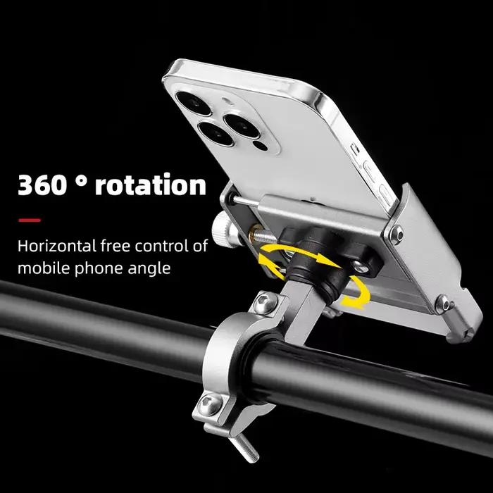 Support de téléphone pour vélo rotation 360 degrés compatible smartphones 4 7 à 7 0 pouces guidon moto randonnée course cycliste