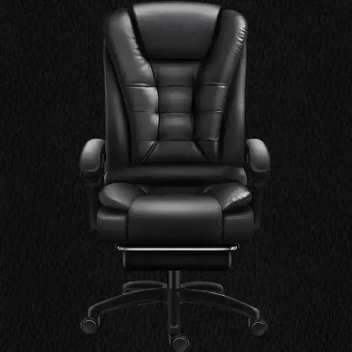 Chaise de Massage de bureau, coussin rotatif en Latex à dossier haut, en cuir, confortable avec repo