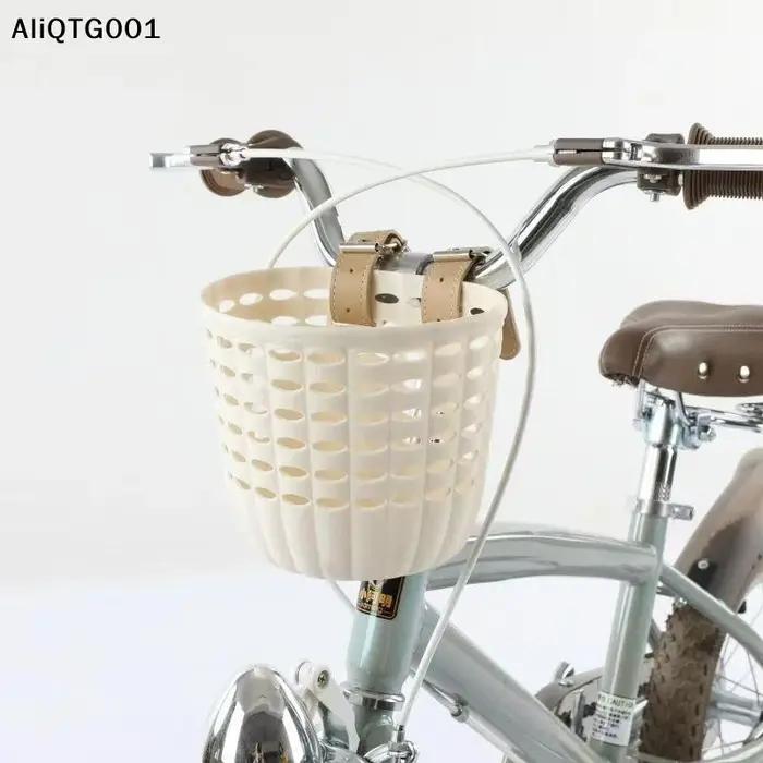 Panier de vélo pour enfants, rangement durable avec sangles réglables en PU, panier de guidon pour filles, tout-petits, cyclisme en plein air