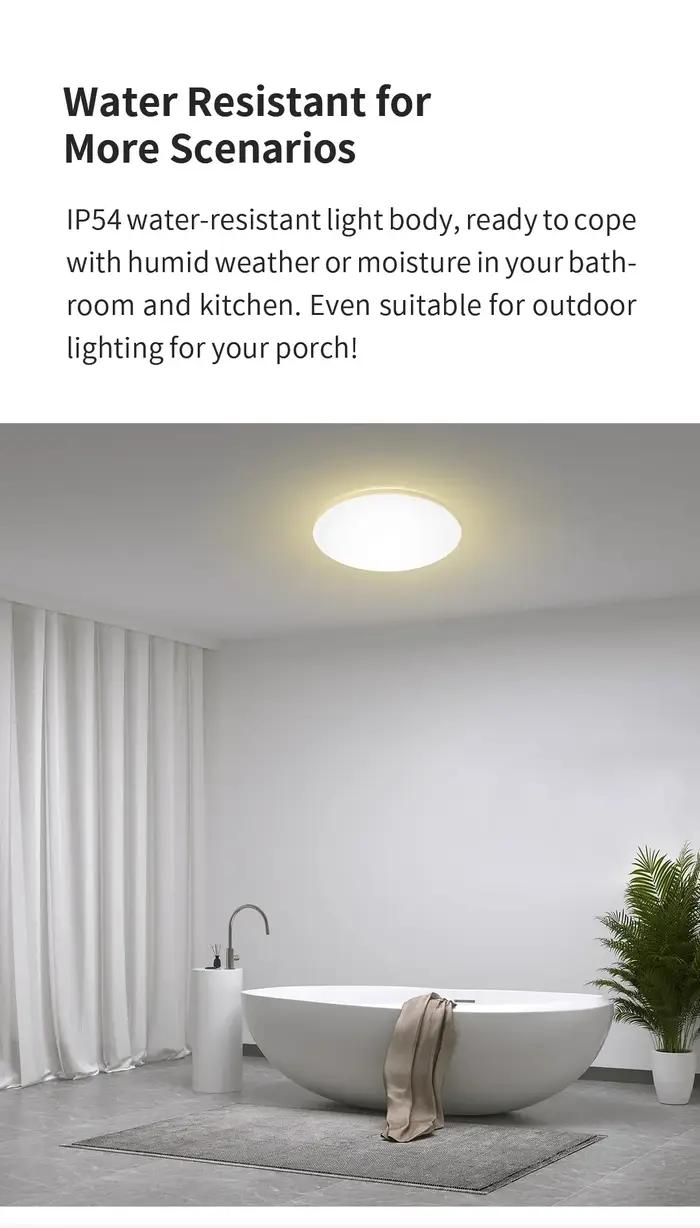 Yeelight – plafonnier Led intelligent RGB, Wifi, 24W, intensité variable, 400C, Ultra fin, commande