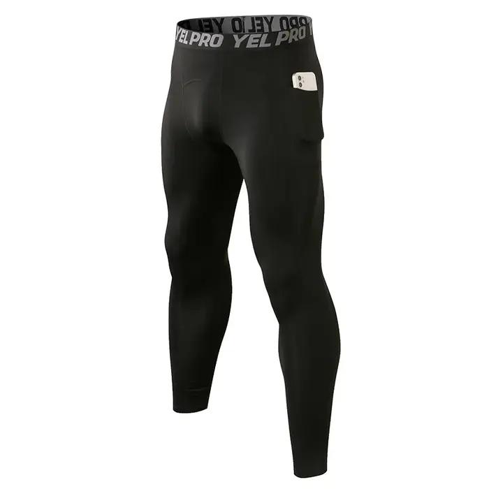 Pantalon fitness homme velours thermique hiver - Legging entraînement course extensible serré