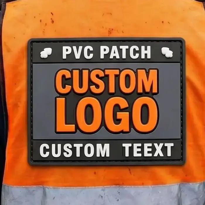 Badge en PVC personnalisable avec logo patch 3D thermocollant appliques autocollantes badge pour chapeau fermeture à boucle et crochets occasion sportive cadeau occasion spéciale