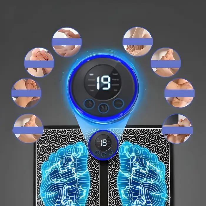 Masseur de pieds électrique, 8 Modes, 19 niveaux, coussin de force, léger, soulage la pression du pi