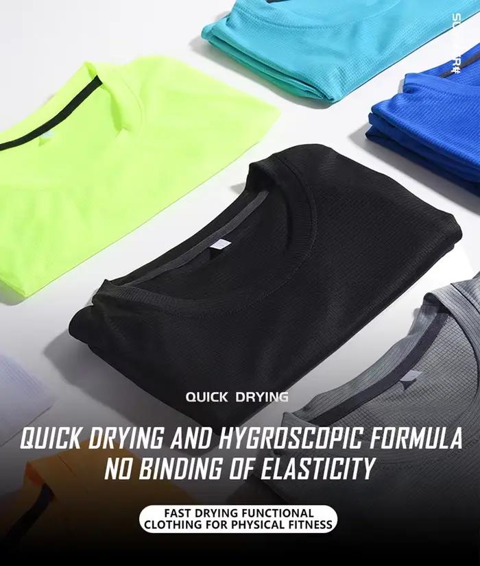 T-shirt sport homme polyester séchage rapide : pour fitness, gym et entraînement léger