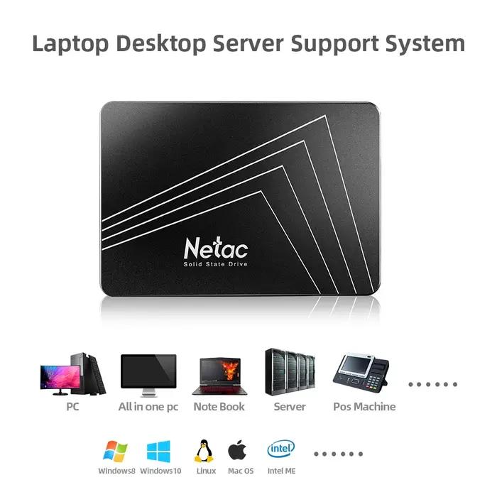 Netac SSD 4 to 2 to 1 to 2.5 pouces SATA3 128 go 256 go 512 go SSD disque dur HDD disque SSD interne