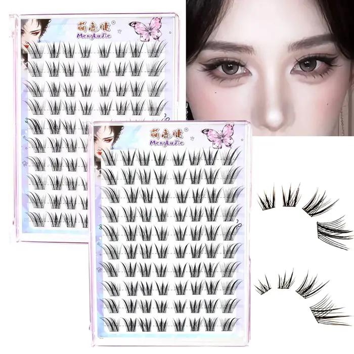 Nouveau Style chinois faux cils renards Style Dense simple grappe segmenté naturel vaporeux cils agr