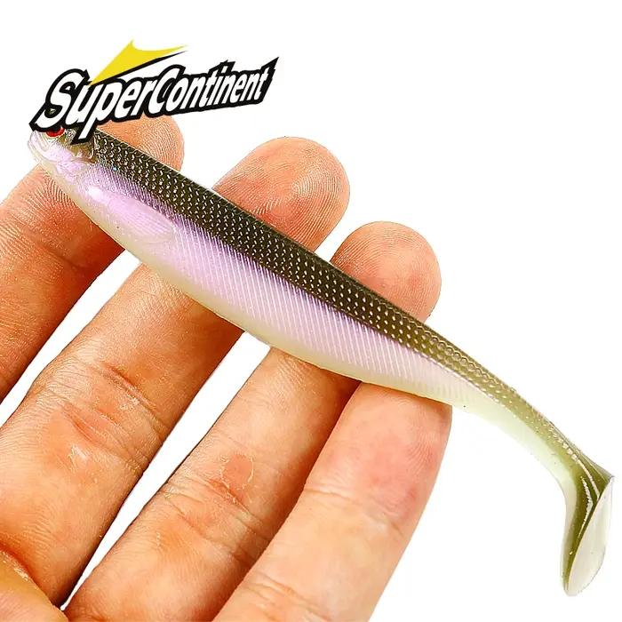 2022 Supercontinent ShadTeez 5 cm/7 cm/10 cm brochet Zander prédateur pêche yeux 3d leurre souple le