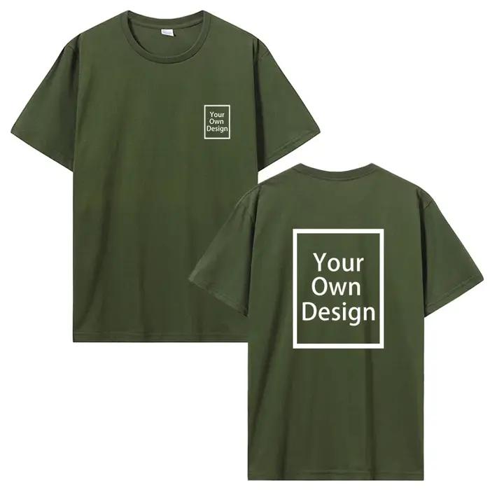 Coton personnalisé impression personnalisée à manches courtes T-shirt été hauts t-shirts bricolage v
