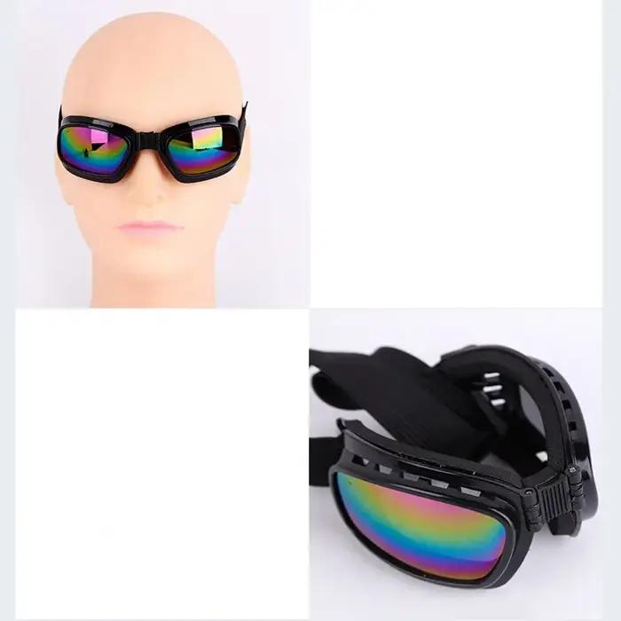 Lunettes d'équitation pliables en plein air, pour moto, Anti-éblouissement, Anti-UV, Protection coup