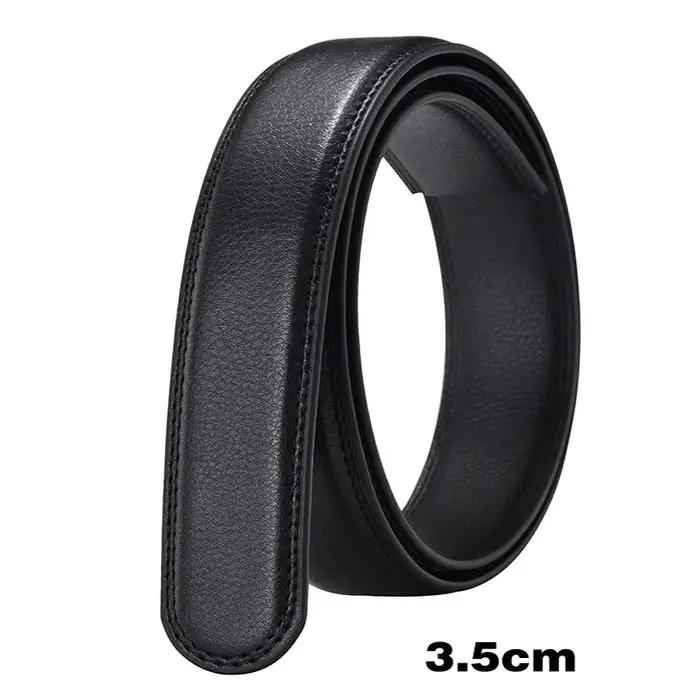 Ceinture en cuir PU pour hommes et femmes, 2.4 2.8 3.0, 3.5 cm de large, sans boucle pour boucle aut