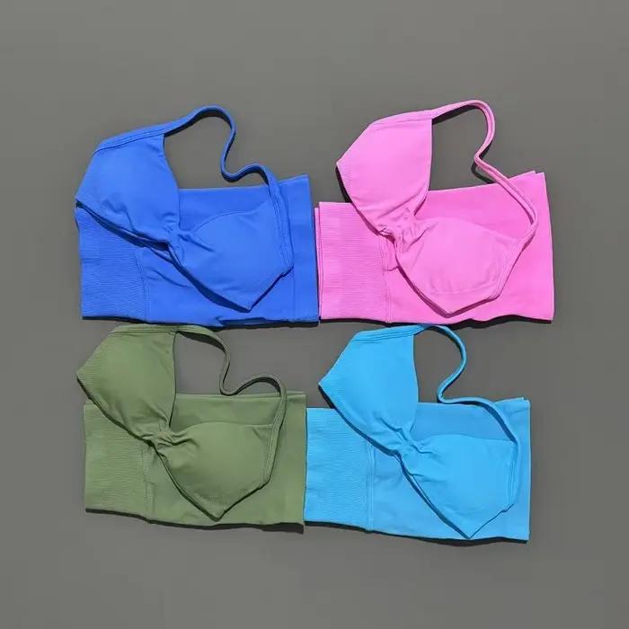 2 pièces Sport ensemble de gymnastique soutien-gorge à bretelles sous-vêtements Yoga court Sport Leg