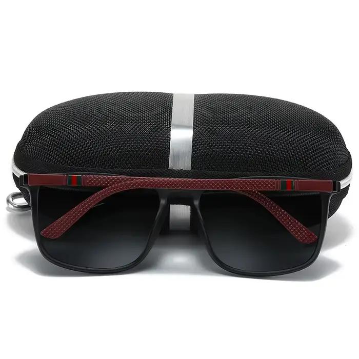 Lunettes de soleil de sport pour hommes, polarisées, confortables, carrées, légères, accessoire avec