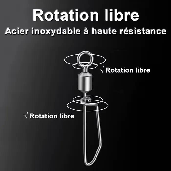 Pêche Snap pivotant 10 ~ 100 pièces lien secré Lok roulant émerillons leurres connexion