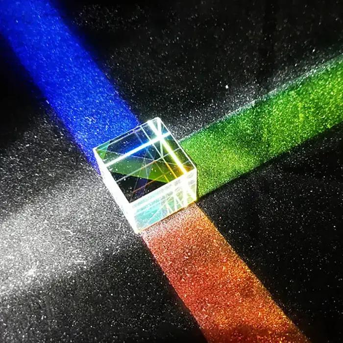 Verre optique x-cube dichroïque Cube conception Cube prisme RGB combinateur séparateur cadeau éducat