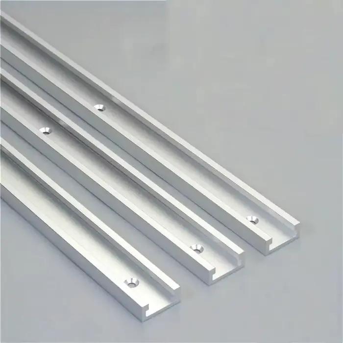 Fixation de gabarit de piste à onglet en aluminium, fente en T, Rail de goulotte pour le travail du