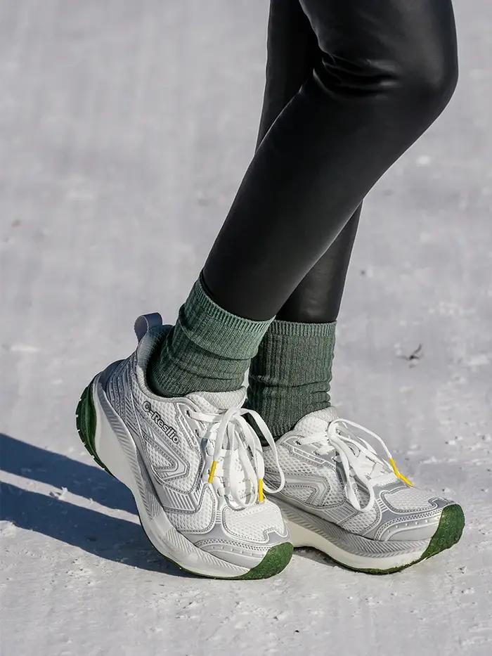 ONEMIX chaussures de Sport rétro bout rond à lacets fonction extérieure chaussures de course basses