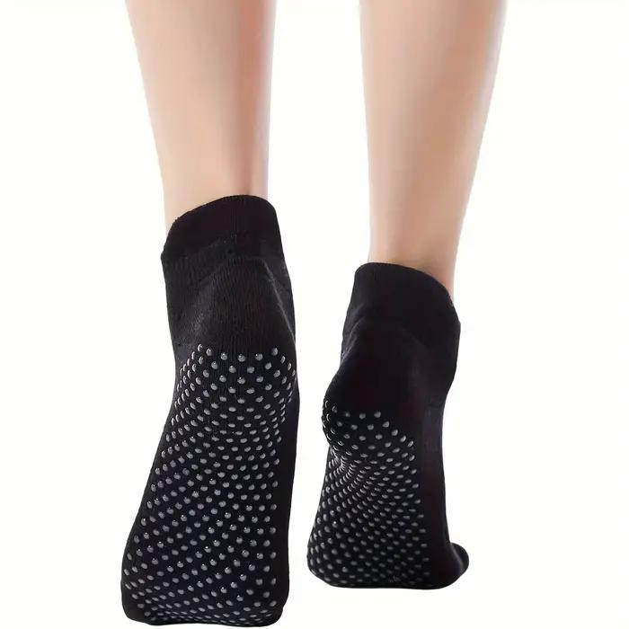 Chaussettes pilates antidérapantes femme - Chaussettes yoga coton fitness gymnastique danse ballet