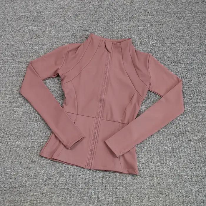 Manteau de sport pour femmes, chemise de Yoga, Slim, manches longues, course rapide, Pilates, Fitnes