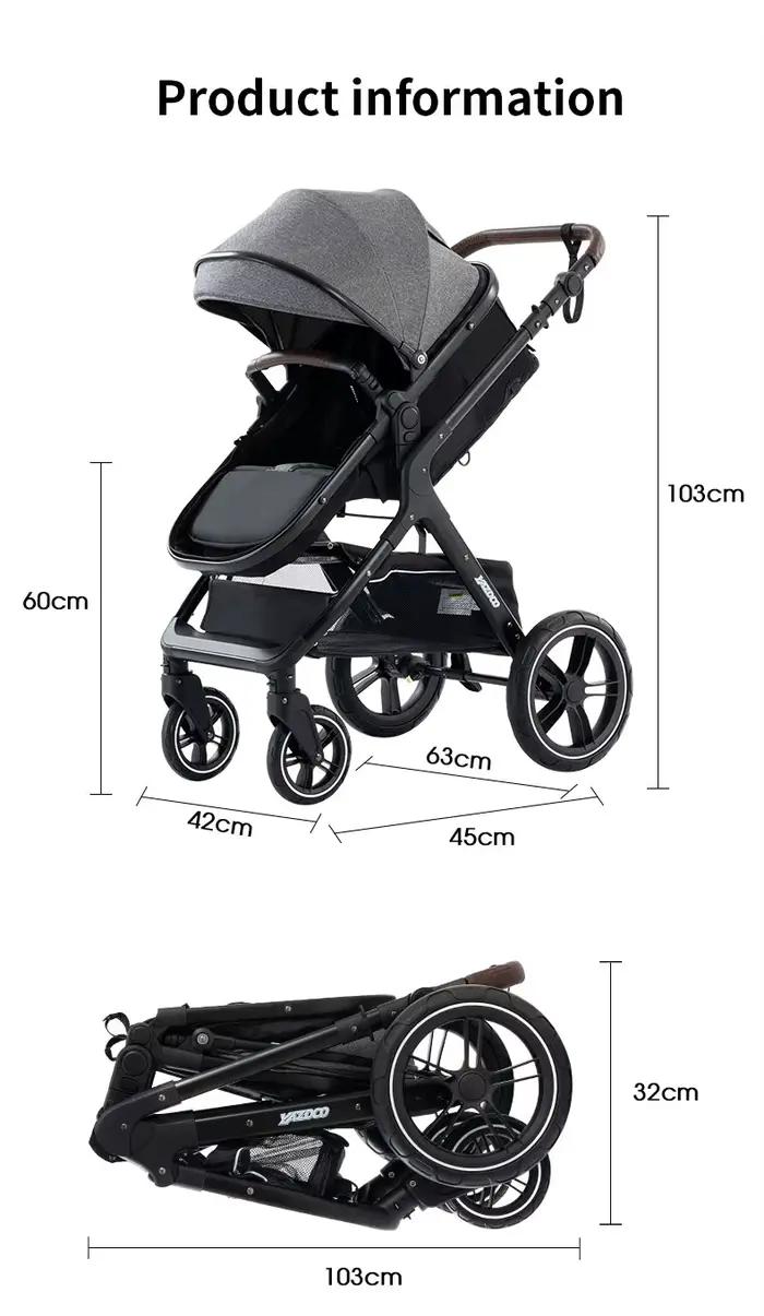 Poussette bébé 3 en 1 facile à plier multifonctionnelle poussette voyage Portable landau siège de sé