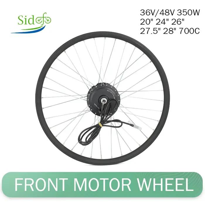 Kit de motorisation de vélo électrique, moteur intégré dans le moyeu de la roue avant/arrière, 36/48