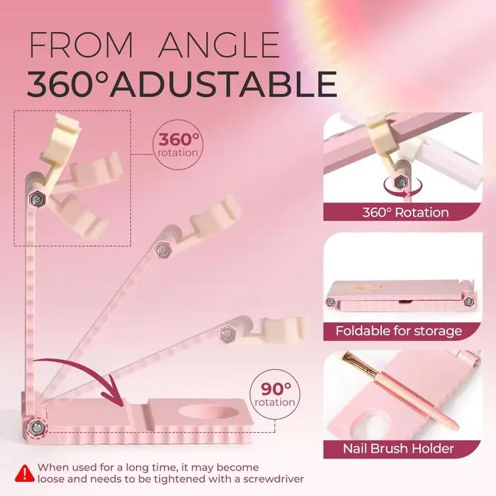 Ensemble de lampes à ongles UV/LED sans fil, lumière portative avec support, affichage LCD, sèche-on