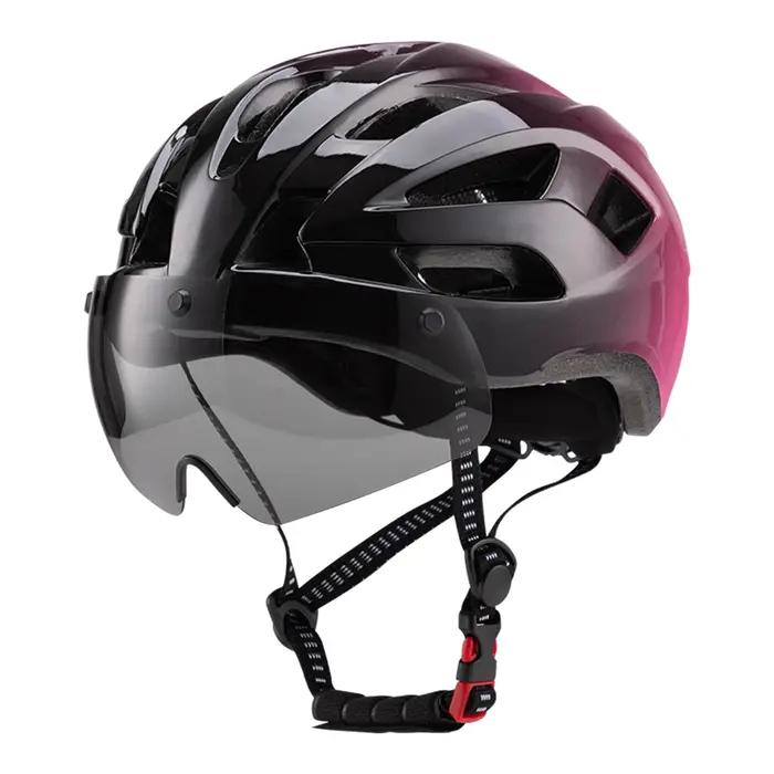 Casques de vélo pour femmes avec lunettes magnétiques, casque de vélo universel en PC et EPS intégra