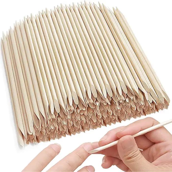 Lot de 50 ou 100 bâtonnets en bois d'oranger pour manucure et pédicure, outils de soins pour les ong