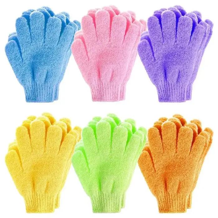 Gants de bain à cinq doigts, serviette de douche domestique, gommage, lavage du corps, fourniture do