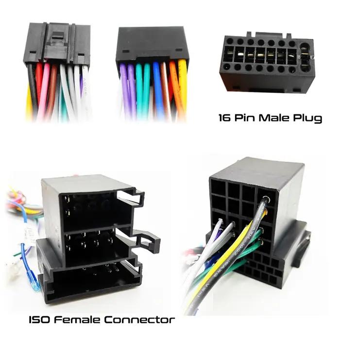 Adaptateur de faisceau de câblage ISO Android pour voiture, prise 16 broches, unité principale Radio