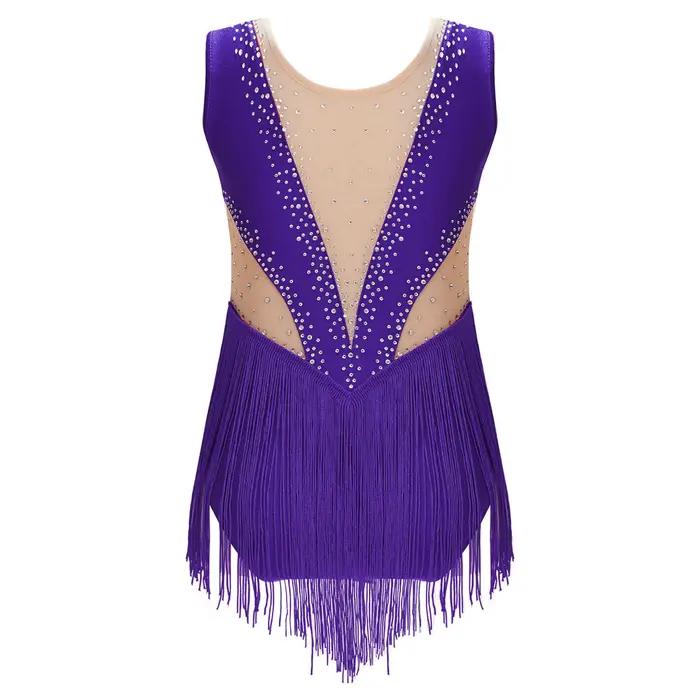Justaucorps de danse de ballet pour enfants, patinage artistique, costume de performance AqPerforman