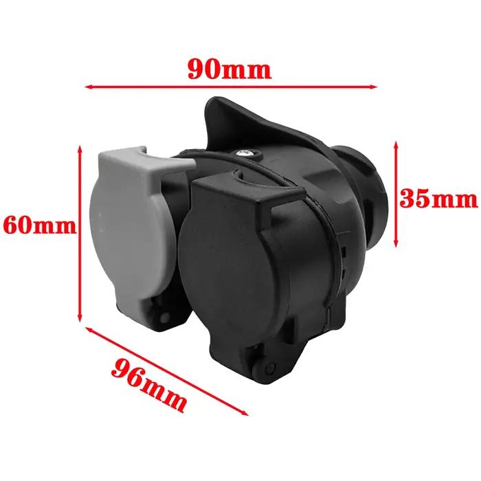 Connecteur d'Alimentation à Double Tête pour Remorque, Accessoire de 13 à 7 Broches, pour Touriste