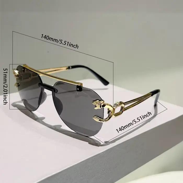 KAMMPT lunettes de soleil pilote sans monture hommes mode Vintage dégradé nuances décontractées femm