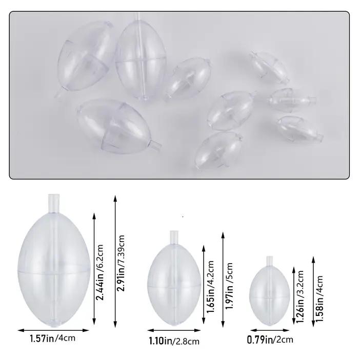 10 pièces flotteur de pêche bouée Bobber indicateur de frappe PVC plastique Surface transparente flo