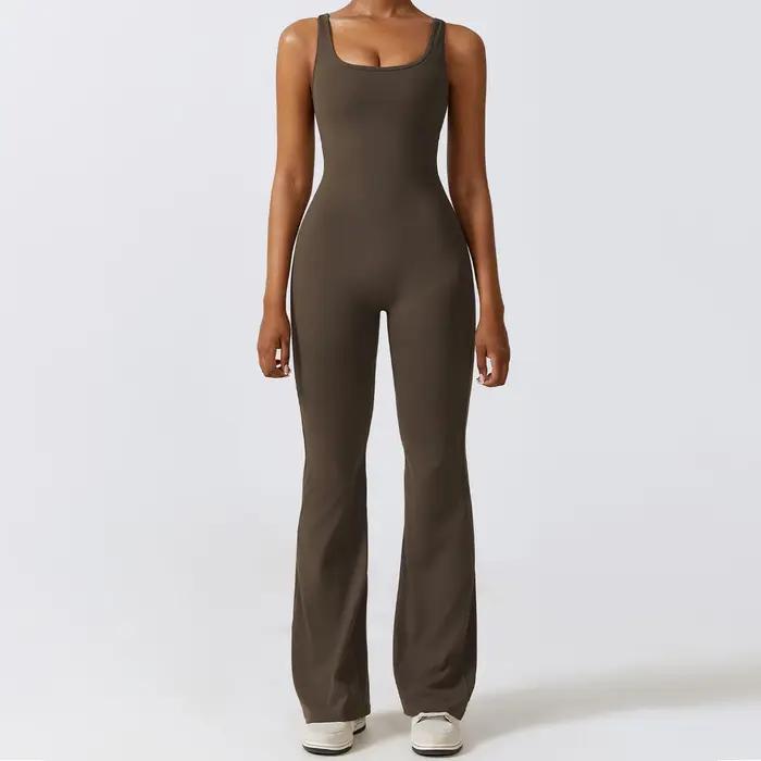 Femmes survêtement Sexy combinaisons Yoga costume une pièce Sport Fitness ensemble d'entraînement ex
