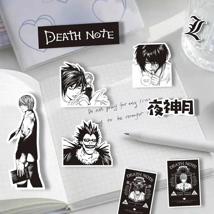10/30/65 PIÈCES Anime Note De Mort Autocollants Noir Blanc Autocollants Décoration BRICOLAGE Scrapbo