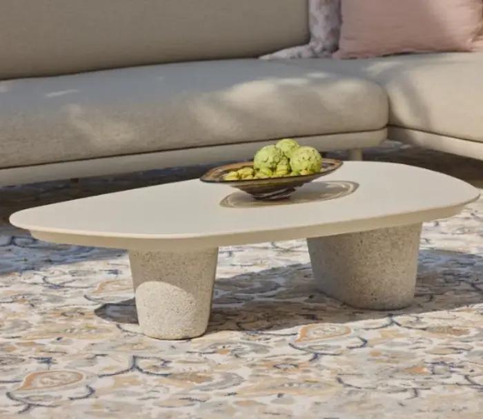 Canapé d'extérieur en teck pour cours, villas, jardins de loisirs, hôtels, maisons d'hôtes, meubles