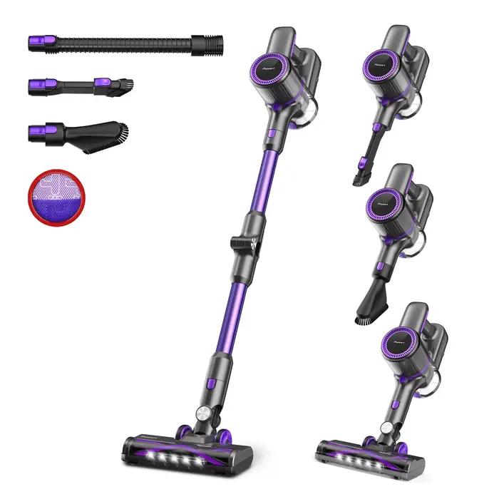POWEART-Aspirateur balai sans fil aste N700, 350W, jusqu'à 45 minutes, pour la maison, les sols durs