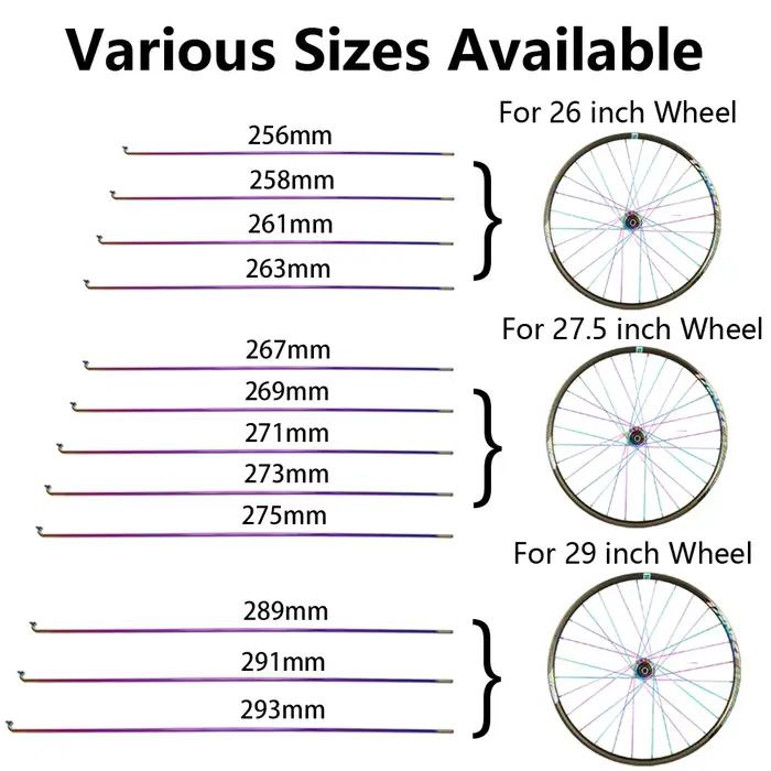 TANKE vélo 12 pièces rayons fil avec écrous pour 26/27.5/29 pouces roue vtt vélo de route en acier i