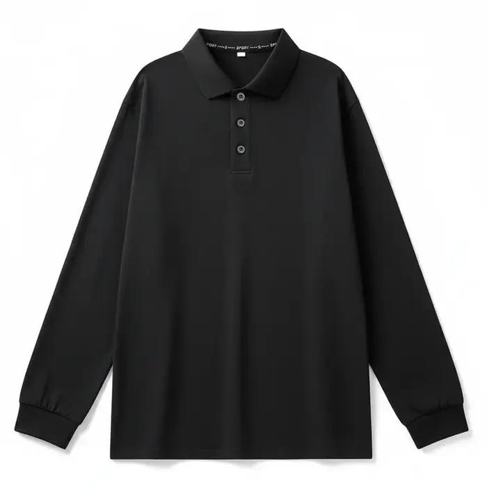 Polos à manches longues pour hommes de grande taille, adaptés aux corpulences importantes, coupes amples et surdimensionnées pour l'automne et l'hiver