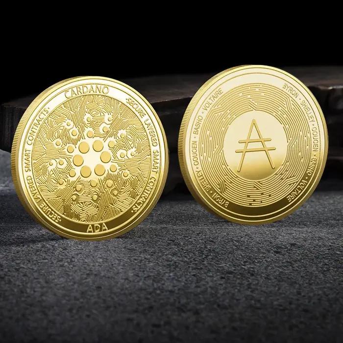 BITCoin Art Collection plaqué or Bitcoins physiques Bitcoin BTC avec étui cadeau métal physique Anti