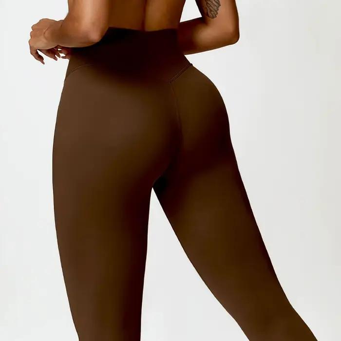Pantalon yoga sans coutures femme - Leggings fitness extensibles taille haute vêtements sport athlétiques
