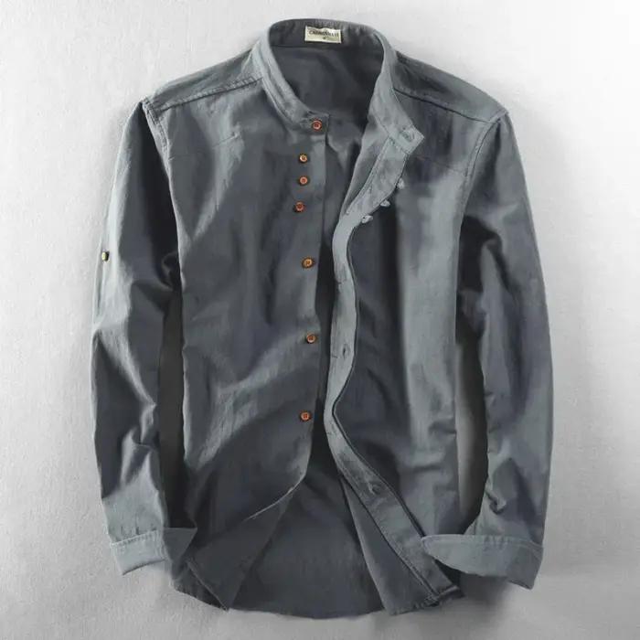 Chemise en lin de coton rétro formelle décontractée pour hommes grandes tailles événements spéciaux années 80 style audacieux confortable durable