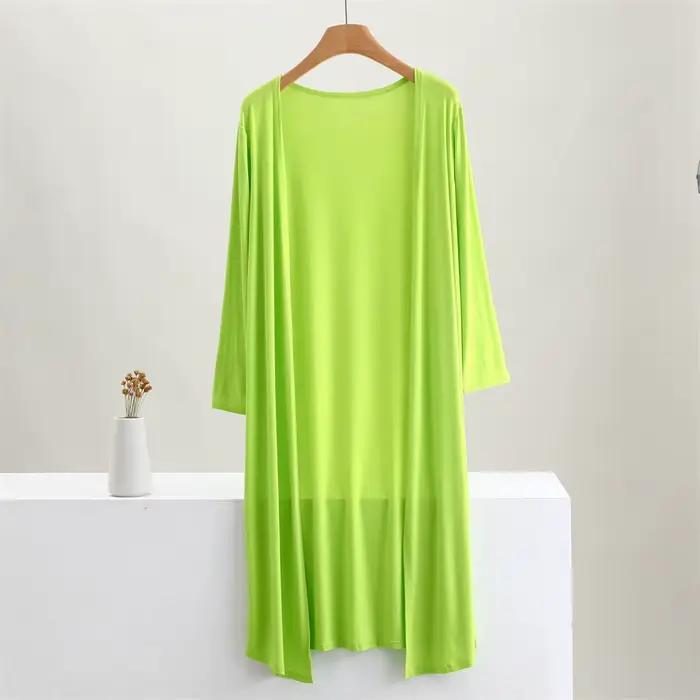 Été automne 12 couleurs femmes Modal Long Cardigan femme coton pull Cardigans à manches longues femm