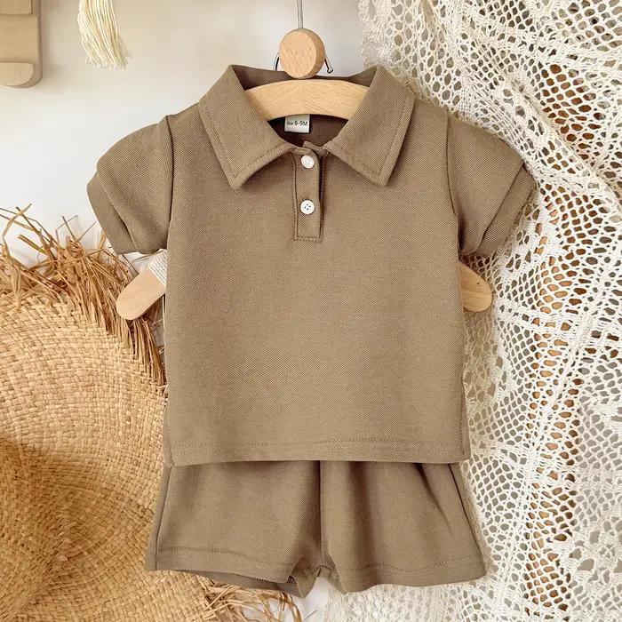 Ensemble de vêtements pour bébé garçon t shirt et short vêtements d été style décontracté tenue pour bébés de 1 à 3 ans occasions spéciales activités extérieures et maison